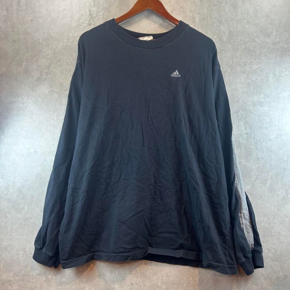 Adidas Men's Black and Navy Shirt